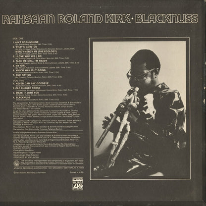 Roland Kirk - Blacknuss (SD 1601) LP 1972 US Atlantic｜中古LP