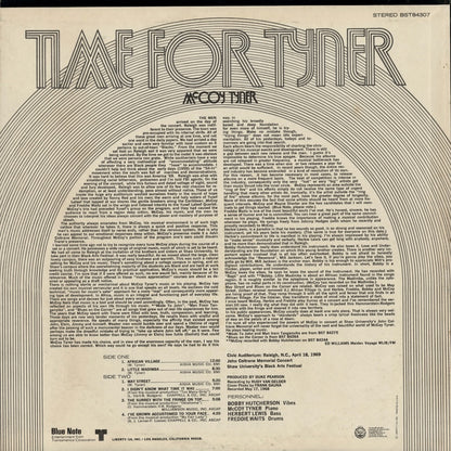 McCoy Tyner / マッコイ・タイナー / Time For Tyner (BST 84307)