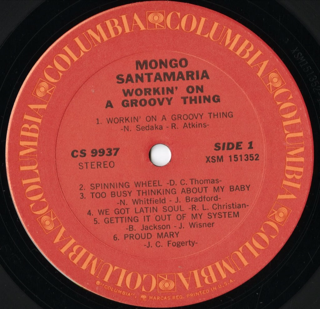 Mongo Santamaria - Workin' On A Groovy Thing (CS 9937) LP 1970's US Columbia｜中古LP