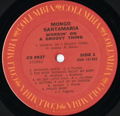 Mongo Santamaria - Workin' On A Groovy Thing (CS 9937) LP 1970's US Columbia｜中古LP