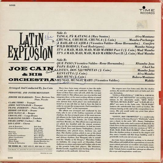 Joe Cain & His Orchestra - Latin Explosion (52123) 1964 US TIME｜中古LP