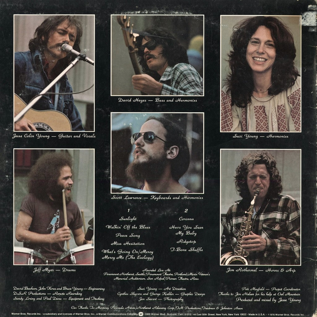 Jesse Colin Young - On The Road (BS 2913) 1976 US Warner Bros.｜中古LP