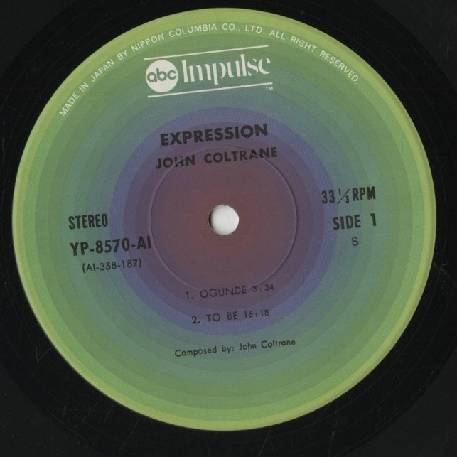 John Coltrane / ジョン・コルトレーン / Expression (YP-8570-AI)