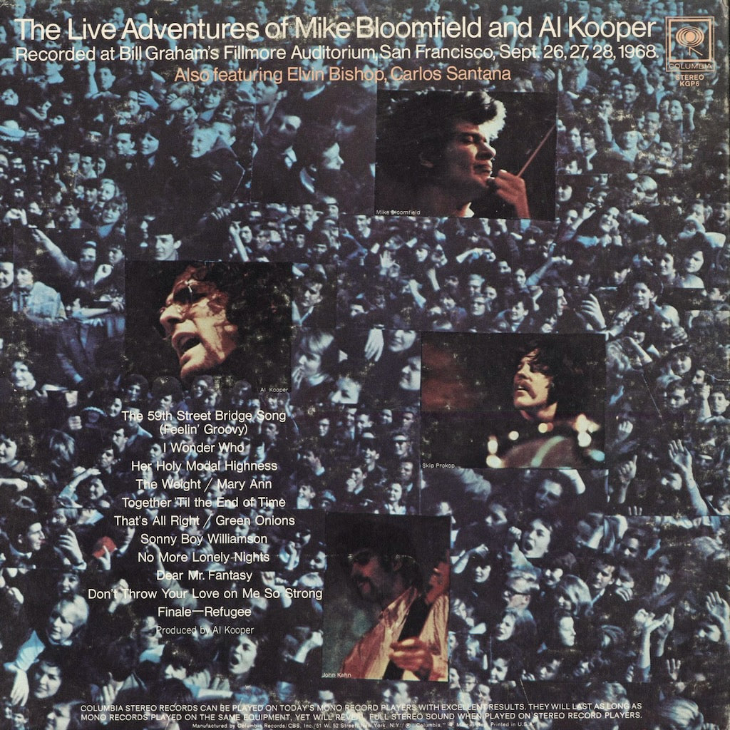 Mike Bloomfield And Al Kooper - The Live Adventures Of Mike Bloomfield And Al Kooper (CS 9765) 1969 US Columbia｜中古LP