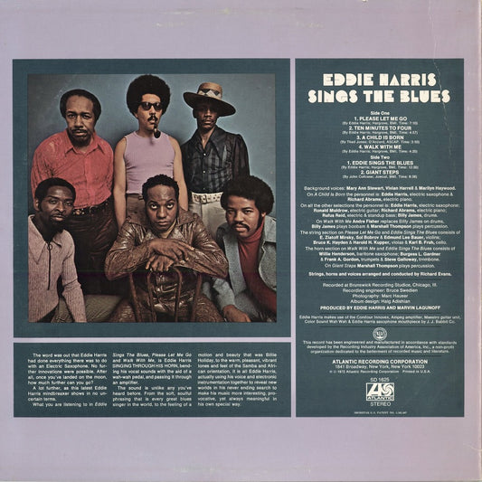 Eddie Harris - Sings The Blues (SD 1625) 1972 US Atlantic｜中古LP