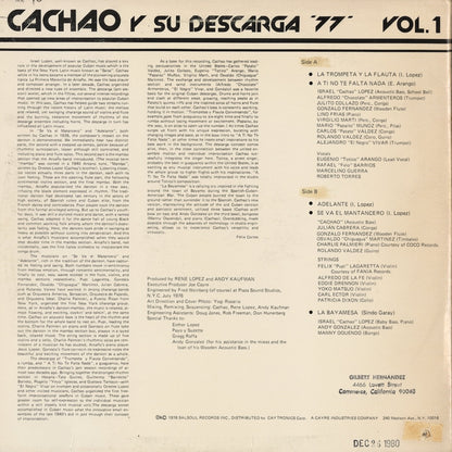 Cachao / カチャーオ / Cachao Y Su Descarga '77 Vol.1 (SAL-4111)
