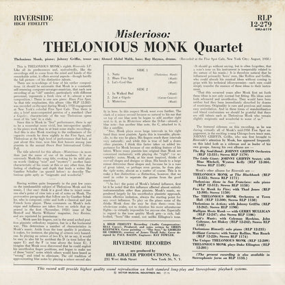 Thelonious Monk / セロニアス・モンク / Misterioso (SMJ-6119)