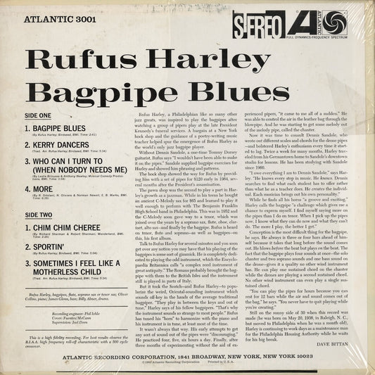 Rufus Harley - Bagpipe Blues (SD 3001) LP 1965 US Atlantic｜中古LP