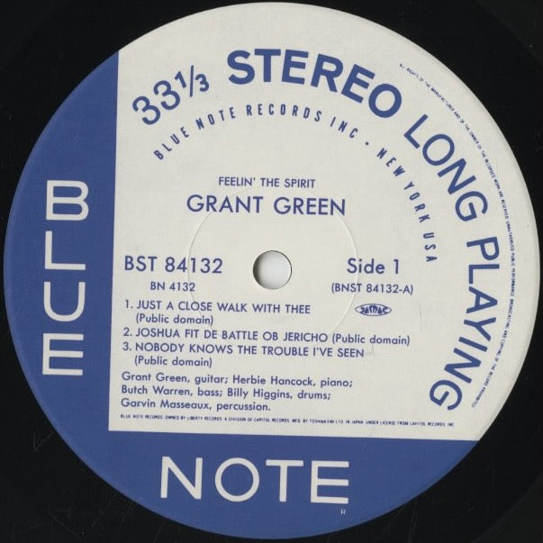 Grant Green / グラント・グリーン / Feelin' The Spirit (BN 4132) 1993 JPN Pressing