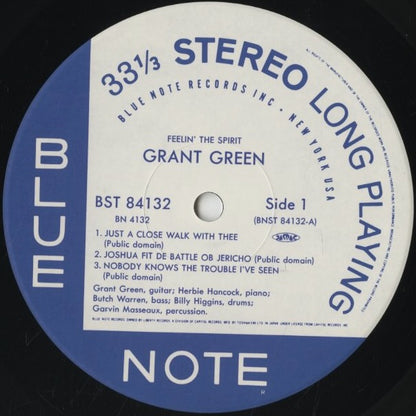 Grant Green / グラント・グリーン / Feelin' The Spirit (BN 4132) 1993 JPN Pressing