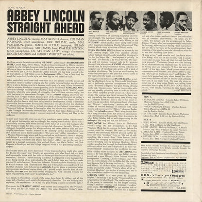 Abbey Lincoln - Straight Ahead (SOPC 57007) LP 1970 JPN Candid - CBS/Sony｜中古LP