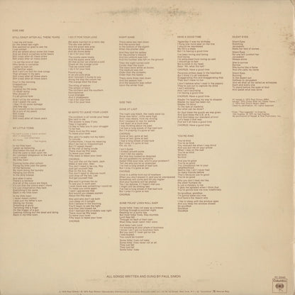 Paul Simon - Still Crazy After All These Years (PC 33540) LP 1975 US Columbia｜中古LP
