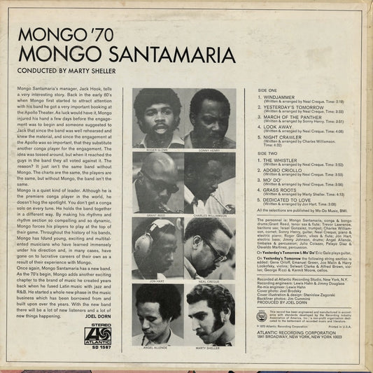 Mongo Santamaria - Mongo '70 (SD 1567) 1970 US Atlantic｜中古LP