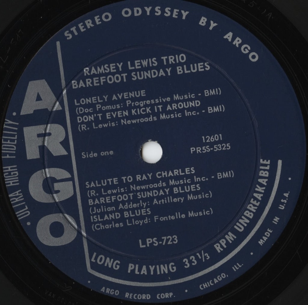 Ramsey Lewis - Barefoot Sunday Blues (LPS-723) LP 1963 US Argo｜中古LP