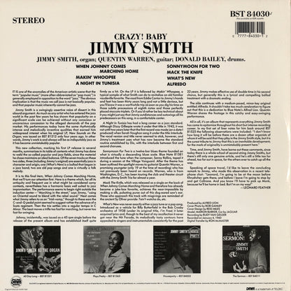 Jimmy Smith / Crazy! Baby (BST 84030) LP 1986 US Blue Note｜中古LP