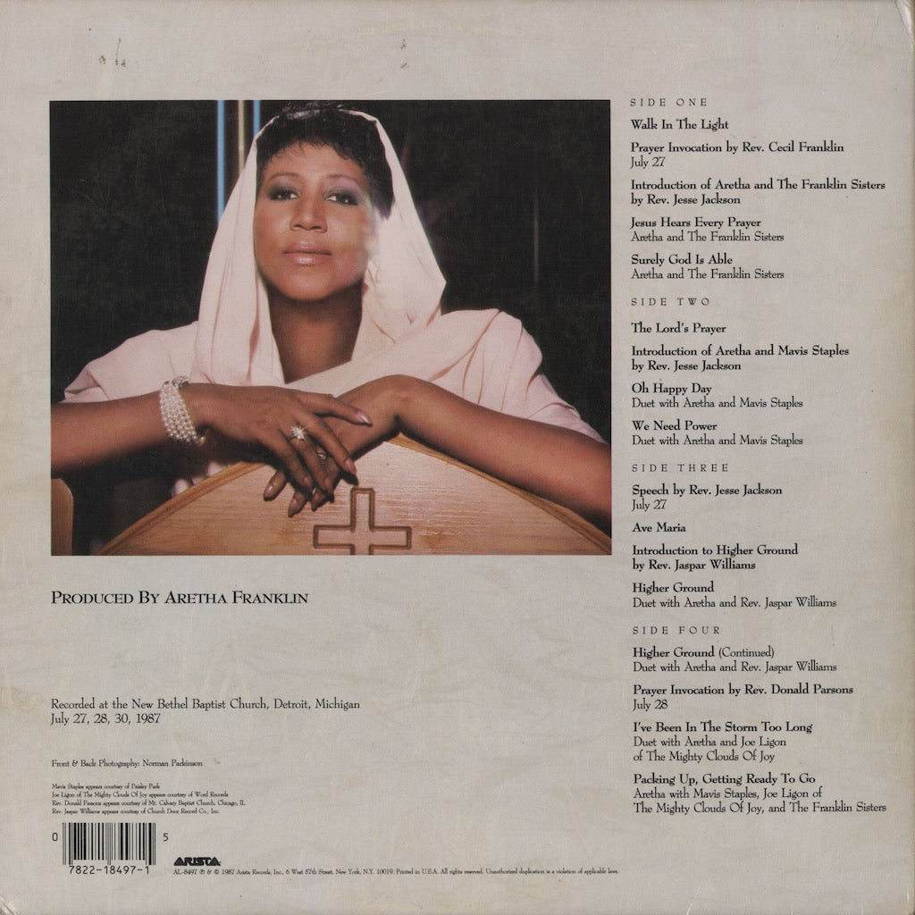 Aretha Franklin – One Lord One Faith One Baptism -2LP (AL-8497) LP 1987 US Arista｜中古LP