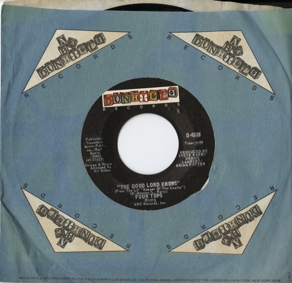 Four Tops / フォー・トップス / Ain't No Woman (Like The One I've Got) / The Good Lord Knows -7 (D-4339)