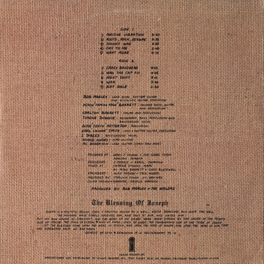 Bob Marley & The Wailers / ボブ・マーリー＆ウェイラーズ / Rastaman Vibration (ILPS 9383)