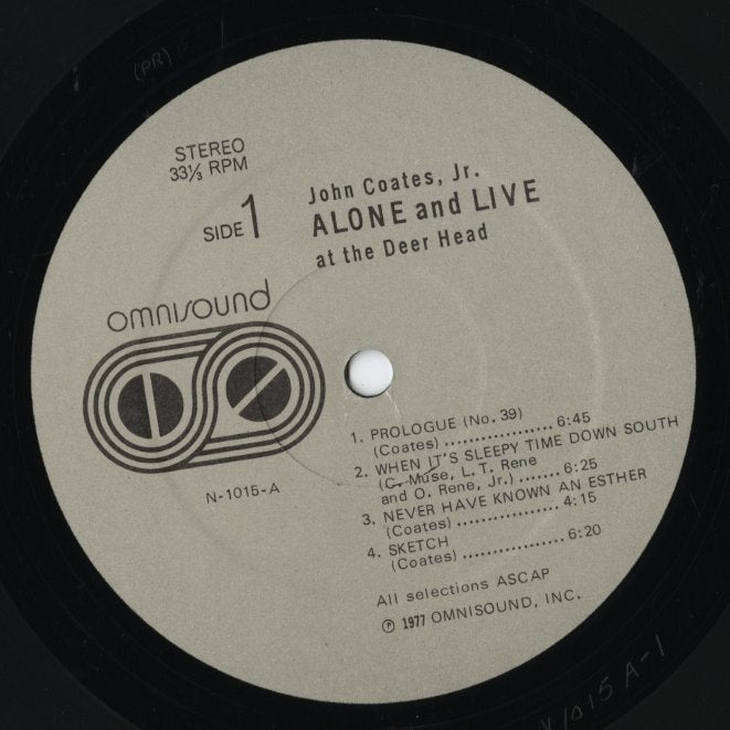 John Coates, Jr. / ジョン・コーツ・ジュニア / Alone And Live At the Deer Head (N 1015)