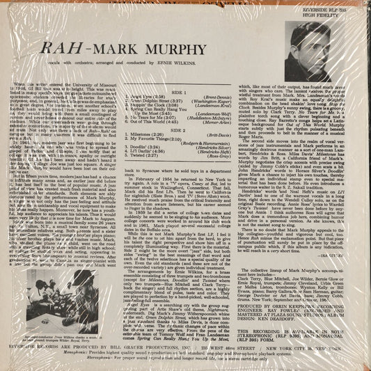 Mark Murphy / マーク・マーフィ / Rah (RLP 395) Orpheum Productions