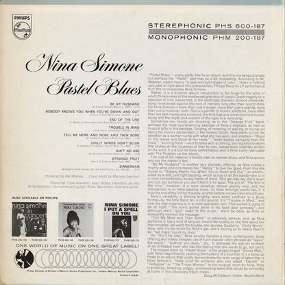Nina Simone - Pastel Blues (PHS 600-187) LP 1966 US Philips｜中古LP