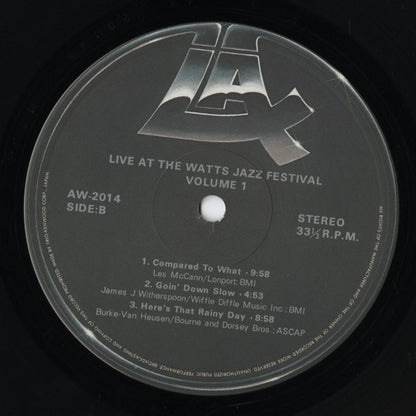 Willie Bobo, Jimmy Witherspoon, Gene Ammons etc... / Live At The Watts Jazz Festival - Volume 1  (AW-2014)