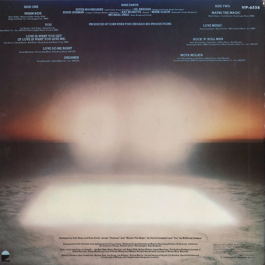 Rare Earth - Band Together (VIP-6558) 1978 JPN Prodigal - Victor｜中古LP