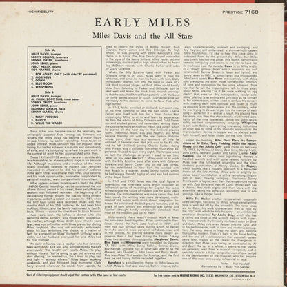 Miles Davis - Early Miles (PRLP 7168) LP 1964 US Prestige｜中古LP