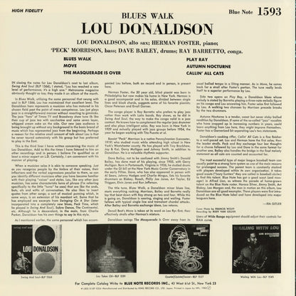 Lou Donaldson - Blues Walk (K18P-9204) 1983 JPN Blue Note｜中古LP