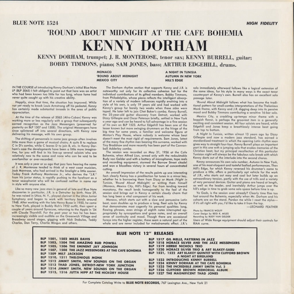 Kenny Dorham / ケニー・ドーハム / 'Round About Midnight at The