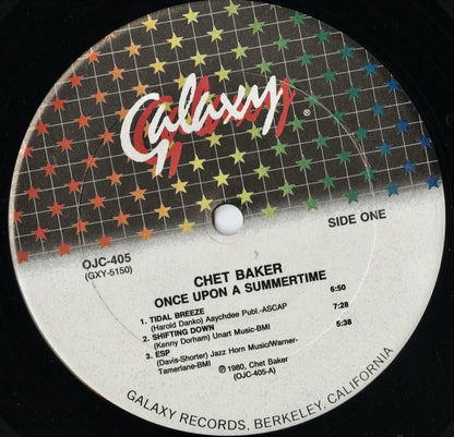 Chet Baker - Once Upon A Summertime (OJC-405) LP 1980 US Galaxy / Original Jazz Classics｜中古LP