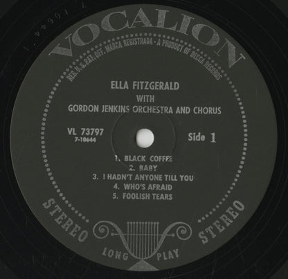 Ella Fitzgerald / エラ・フィッツジェラルド / With Gordon Jenkins' Orchestra And Chorus (VL 73797)