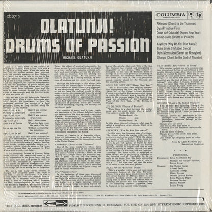 Olatunji / オラトゥンジ / Drums Of Passion (CS 8210)