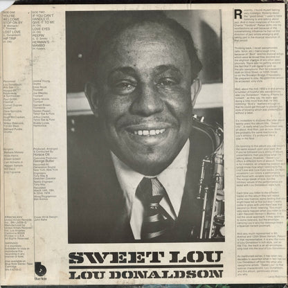 Lou Donaldson – Sweet Lou (BN-LA259-G) LP 1974 US Blue Note｜中古LP