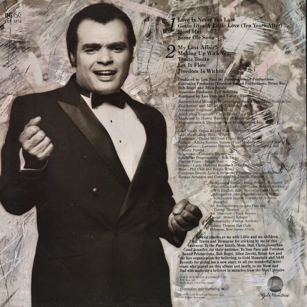 Timmy Thomas - Gotta Give A Little Love (Ten Years After) (DIL 3574) LP 1984 BEL INDISC/Gold Mountain｜中古LP
