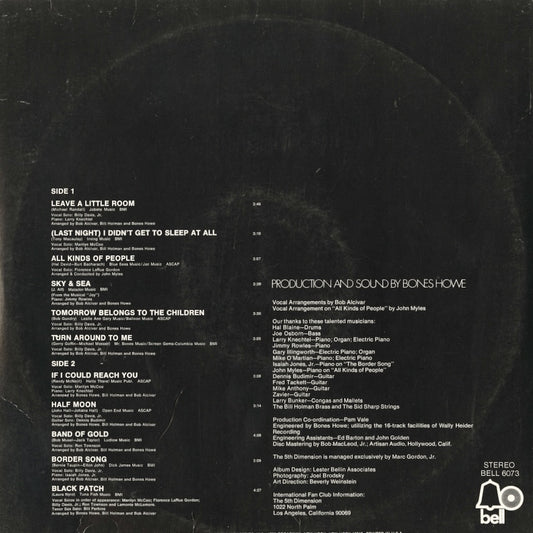 The 5th Dimension / フィフス・ディメンション / Individually & Collectively (BELL 6073)