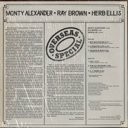 Monty Alexander, Ray Brown, Herb Ellis – Overseas Special (CJ-253) LP 1984 US Concord Jazz | 中古LP