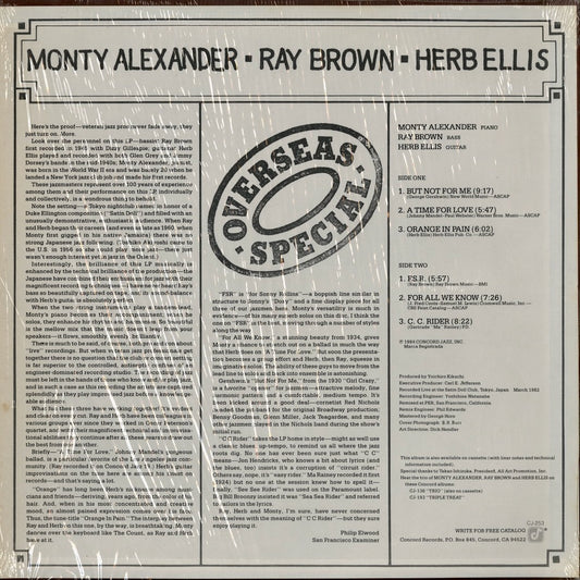 Monty Alexander, Ray Brown, Herb Ellis – Overseas Special (CJ-253) LP 1984 US Concord Jazz | 中古LP