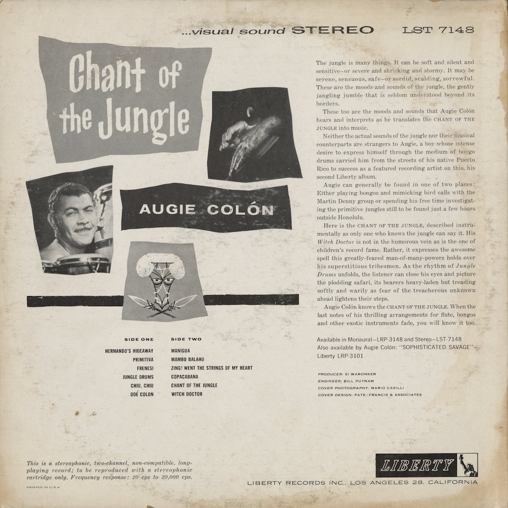 Augie Colon / オーギー・コロン / Chant Of The Jungle (LST-7148)