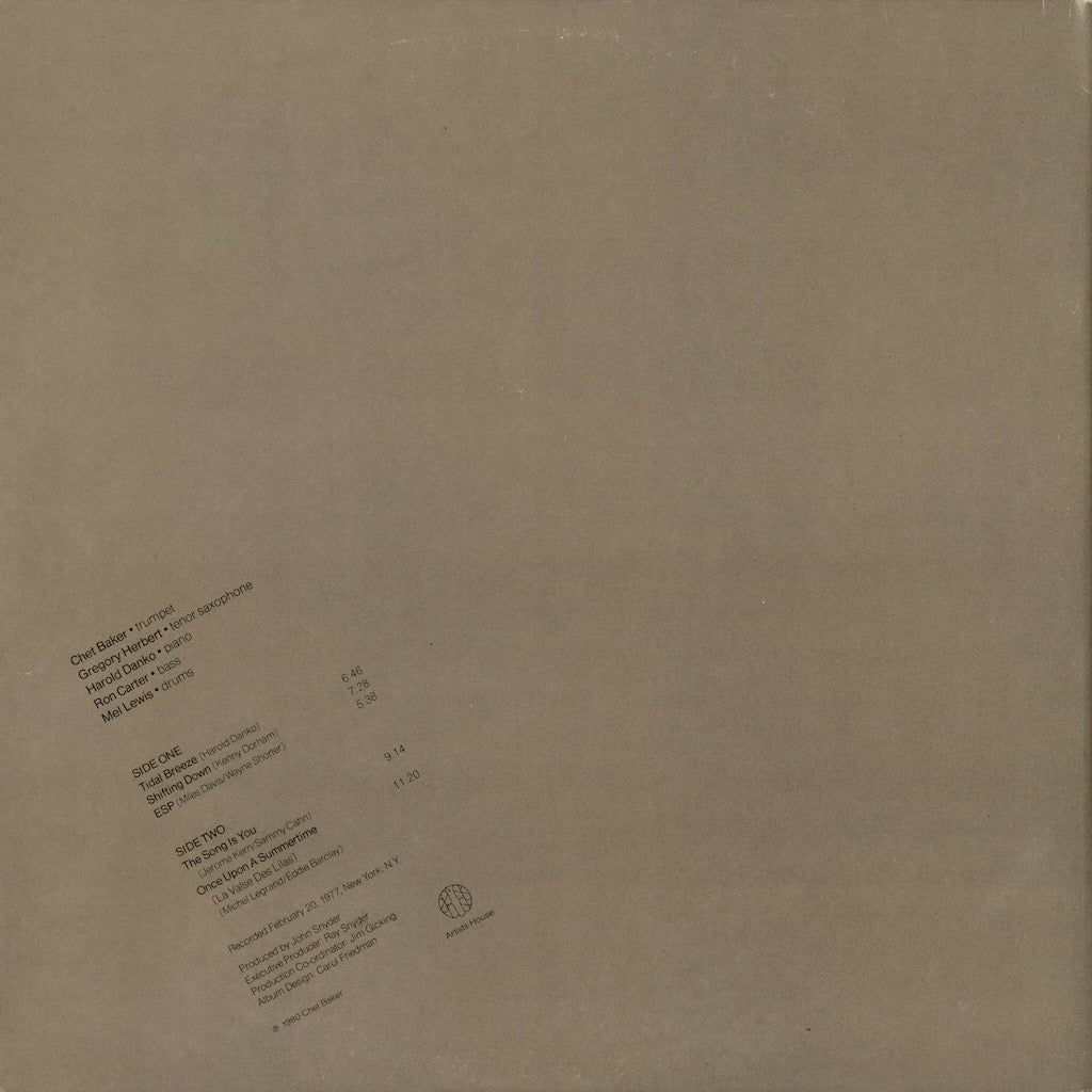 Chet Baker - Once Upon A Summertime (AH9411) 1980 US Artists House｜中古LP