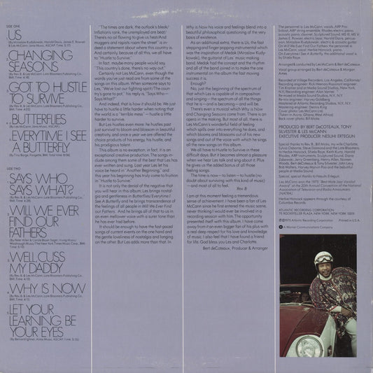 Les McCann – Hustle To Survive (SD 1679) LP 1975 US Atlantic | 中古LP