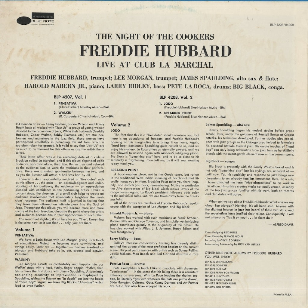 Freddie Hubbard / フレディー・ハバード / The Night Of The Cookers Volume 2 (BST-84208)