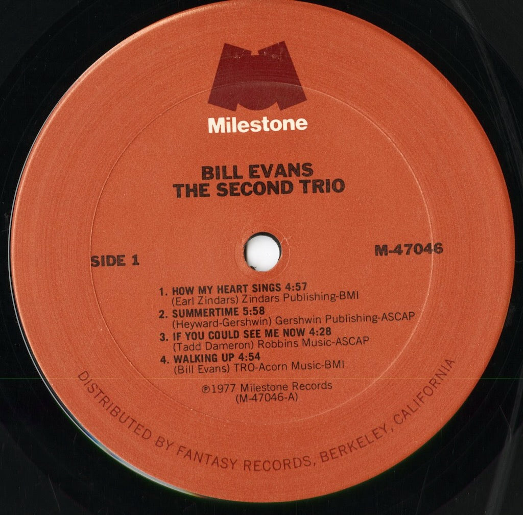 Bill Evans - The Second Trio (M-47046) 1977 US Milestone｜中古LP