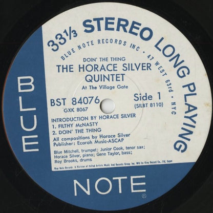 Horace Silver / ホレス・シルヴァー / Doin' The Thing At The Village Gate (GXK 8067)