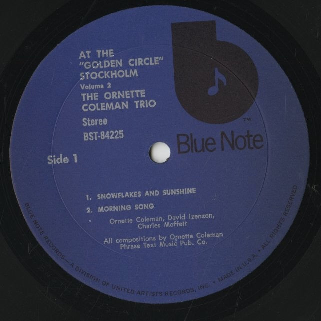 Ornette Coleman / オーネット・コールマン / At The Golden Circle Stockholm Volume Two (BST-84225)