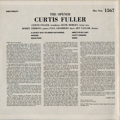 Curtis Fuller - The Opener (BLP 1567) 1972 US Blue Note - United Artists｜中古LP