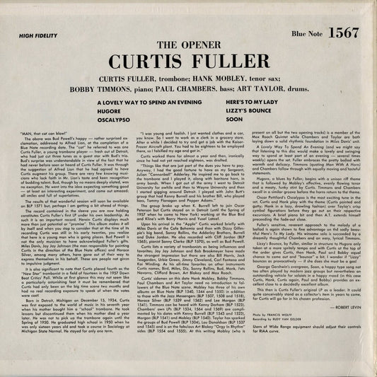 Curtis Fuller - The Opener (BLP 1567) 1972 US Blue Note - United Artists｜中古LP