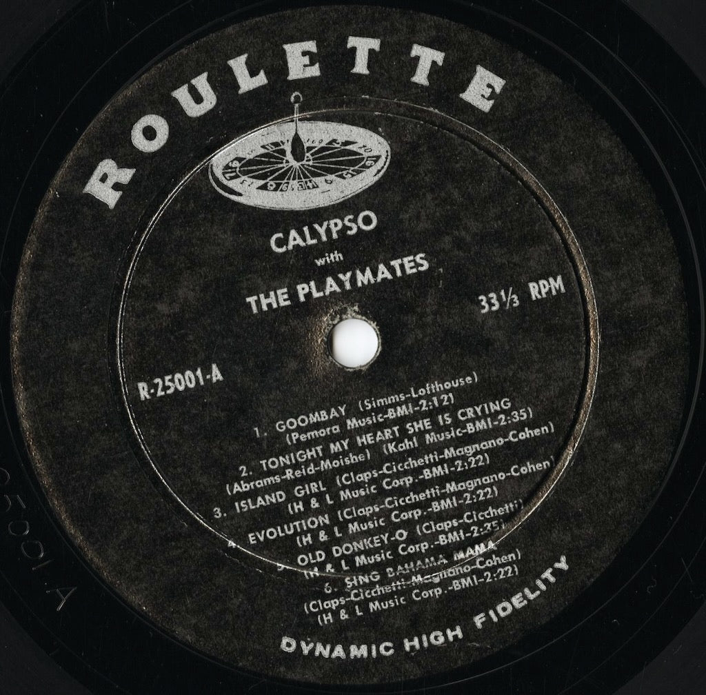 The Playmates – Calypso With The Playmates (R-25001) LP 1957 US Rouletteオリジナル盤