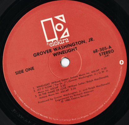 Grover Washington Jr. - Winelight (6E-305) LP 1980 US Elektra ｜中古LP