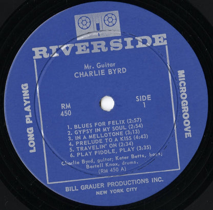 Charlie Byrd / Mr. Guitar (RM 450) LP 1963 US Riverside｜中古LP